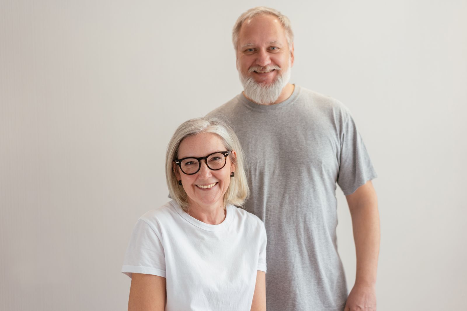 Smiling mature couple feeling like themselves again