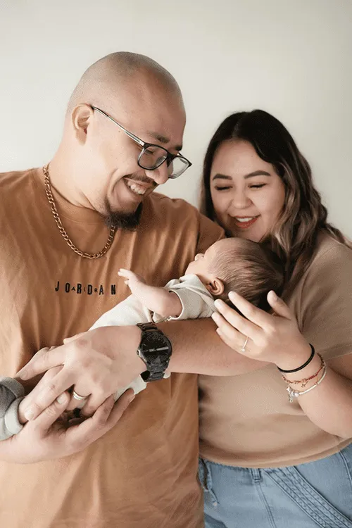 A vibrant family moment